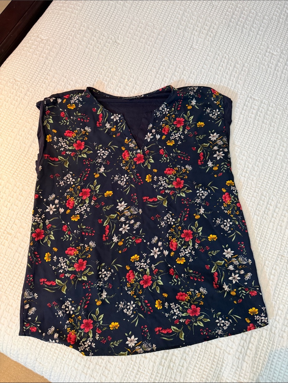 Papermoon Navy Floral V-Neck Sleeveless Camisole